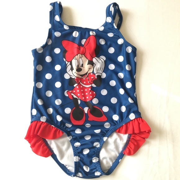 Girls One piece Minnie Swimming Suit 3t - Picture 7 of 8